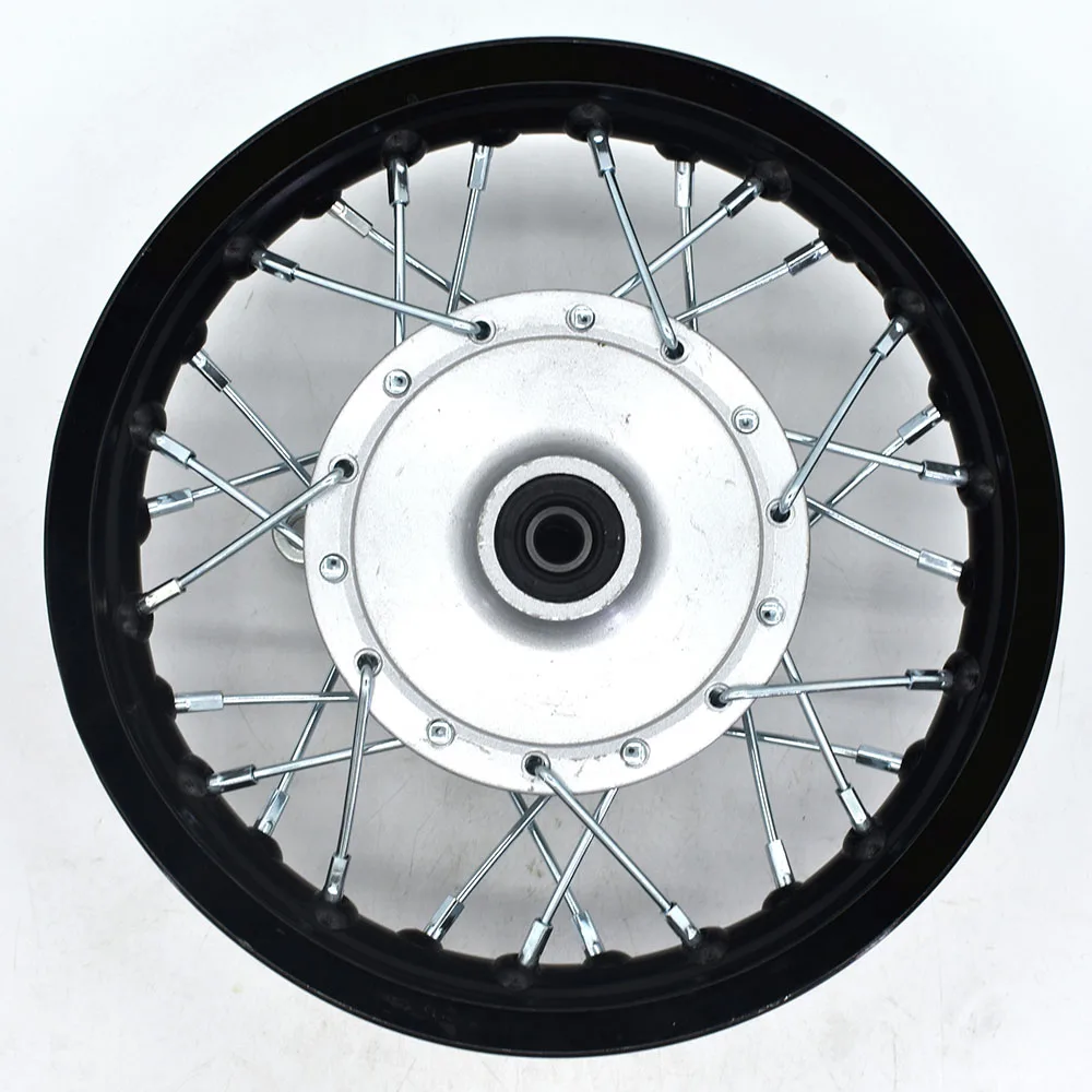 10 Inch Rims 1.40-10" Aluminum Alloy Circle Drum Brake Hub 12mm Front Wheel Axle For Small Kid's Dirt Pit Bike Motorcycle