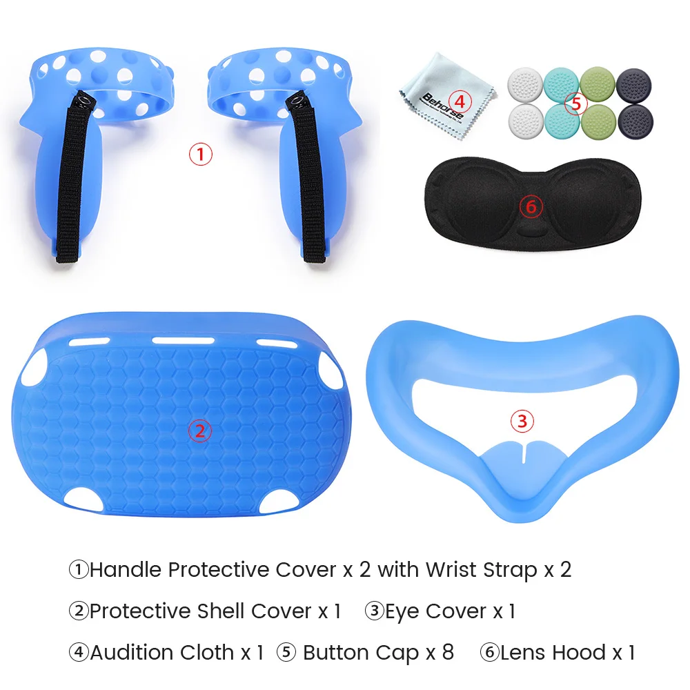 VR Protective Cover Set For Oculus Quest 2 VR Touch Controller Shell Case With Strap Handle Grip For Oculus Quest 2 Accessories 