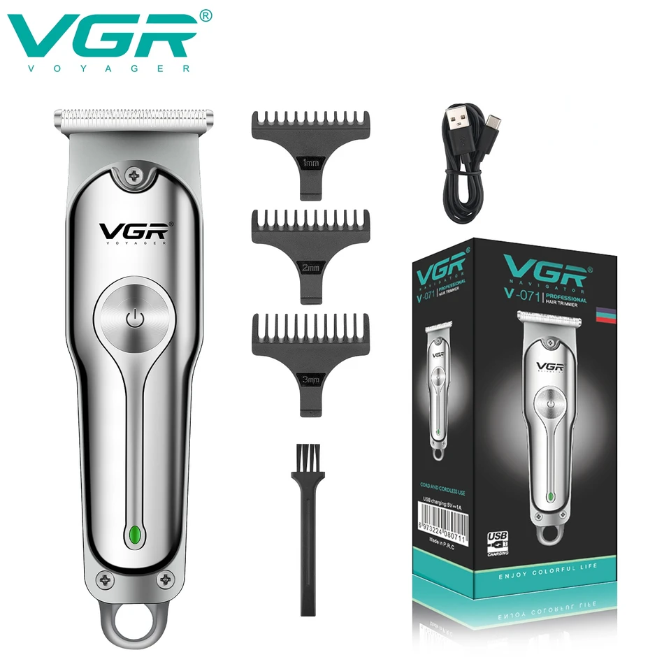 VGR Professioneller kabelloser Haarschneider, elektrischer Haartrimmer ohne Schneidefunktion für Herren V-071_voghion.com