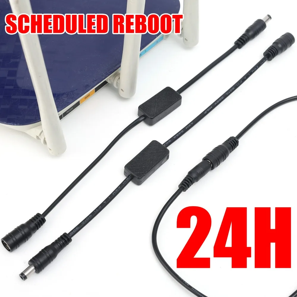 라우터 재부팅 케이블 WiFi 자동 재시작 타이머 24시간 전원 차단 리셋 컨트롤러 광 모뎀 재부팅 케이블 WiFi 재부팅 장치