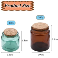 8PCS Mini Glass Bottles With Cork Stoppers 100/200ml Transparent Jars for Wedding Favors Crafts Home Decorations Party Favor 2