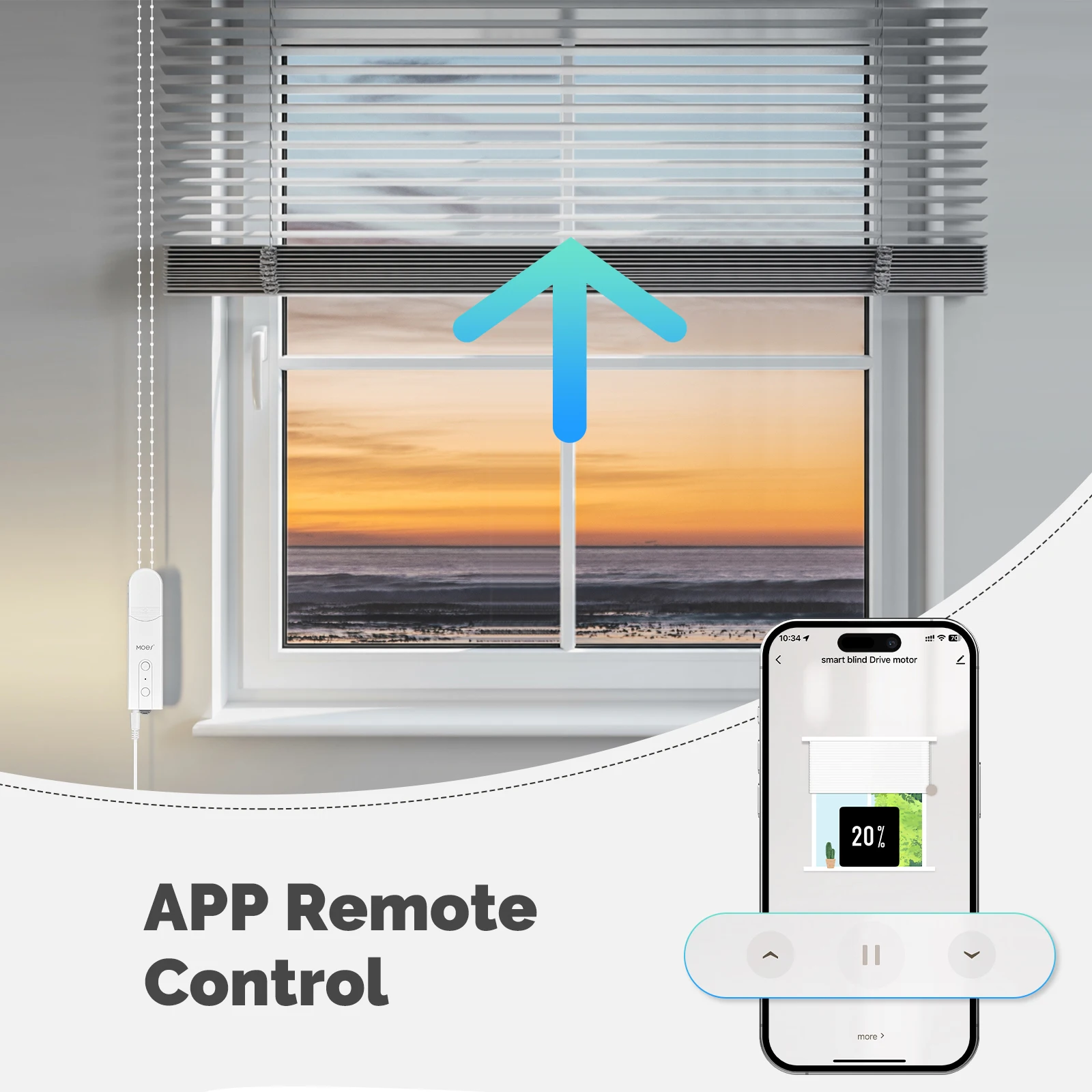 Motorized Roller Blind Drive 12V MOES WiFi Smart Curtain Motor – Voice Control With Alexa, Works With Tuya App, For Roller Blinds Up To 10kg Automatic Blinds - Foto 8