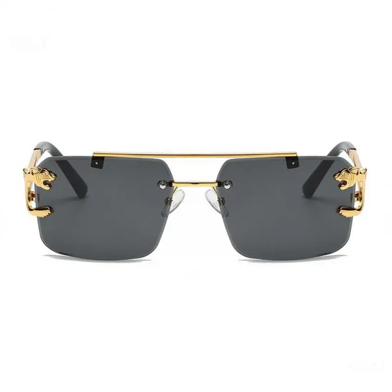 Sunglasses Personality Fashion Frameless Metal Sunglasses Borderless Metal Retro Semi Rimless Rimless Glasses Eyewear