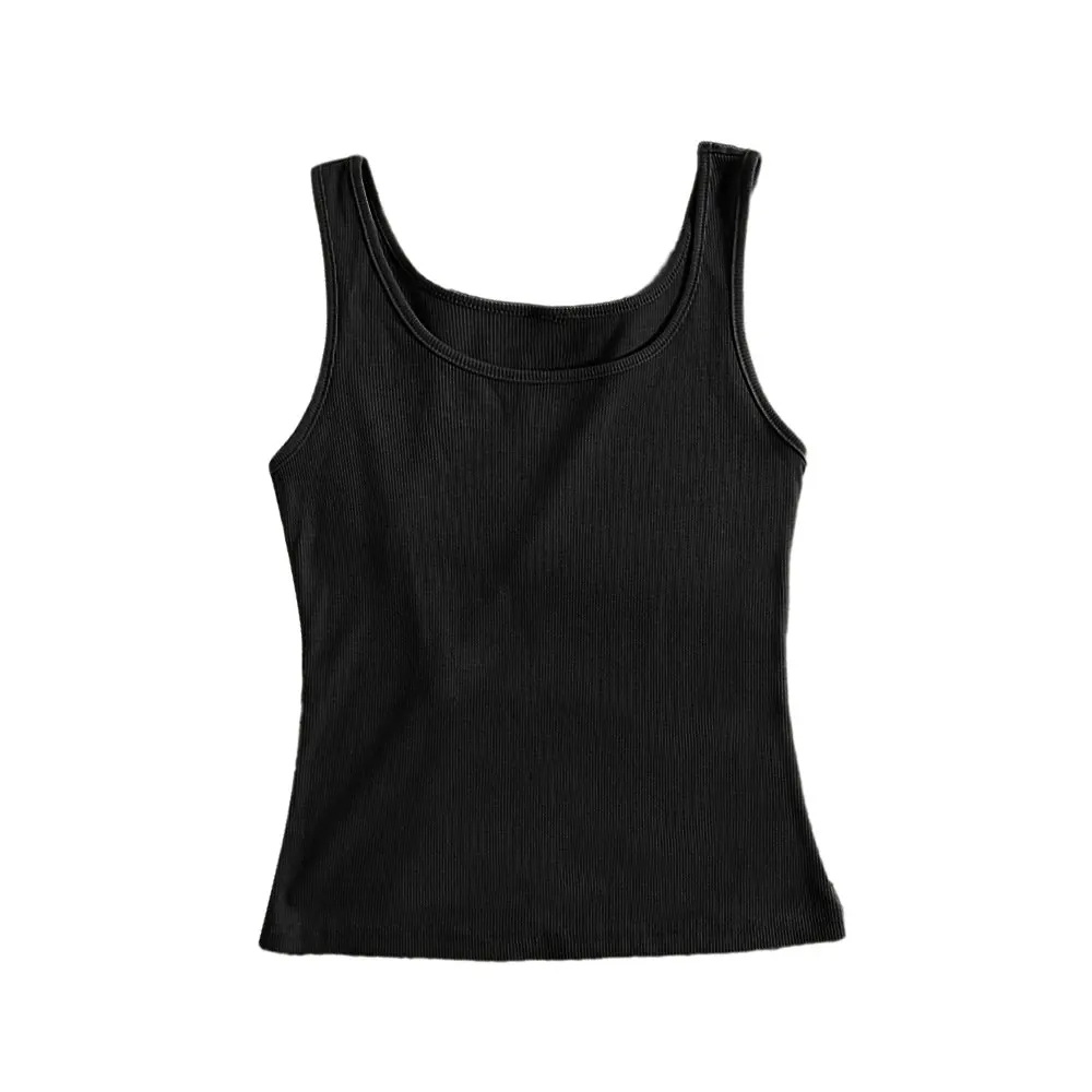 3 חבילה הצוואר הצוות מוצק העליון ללא שרוולים מזדמנים בגדי נשים באביב & קיץ