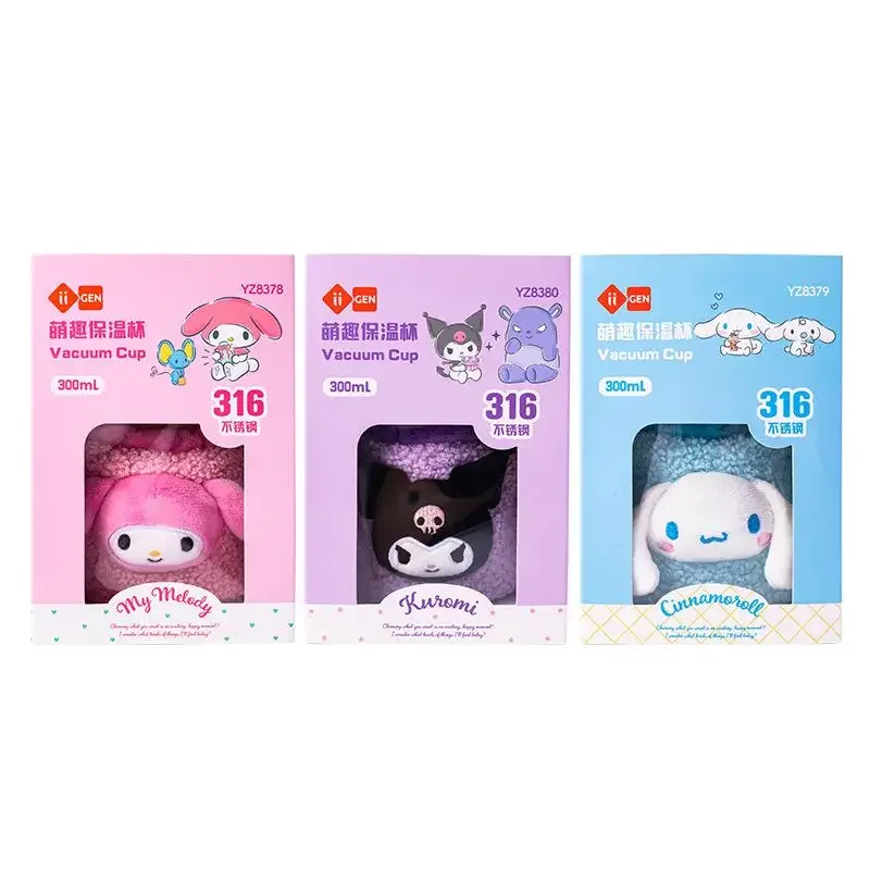 

Sanrios My Melody Cinnamoroll Kuromi Kawaii аниме периферийный мультяшный из нержавеющей стали мини изоляционная соломенная чашка 300 мл 316 подарки