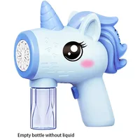 Unicorn electric bubble gun, toy bubble machine, automatic soap blower with lights, summer outdoor party games, children's gifts 6