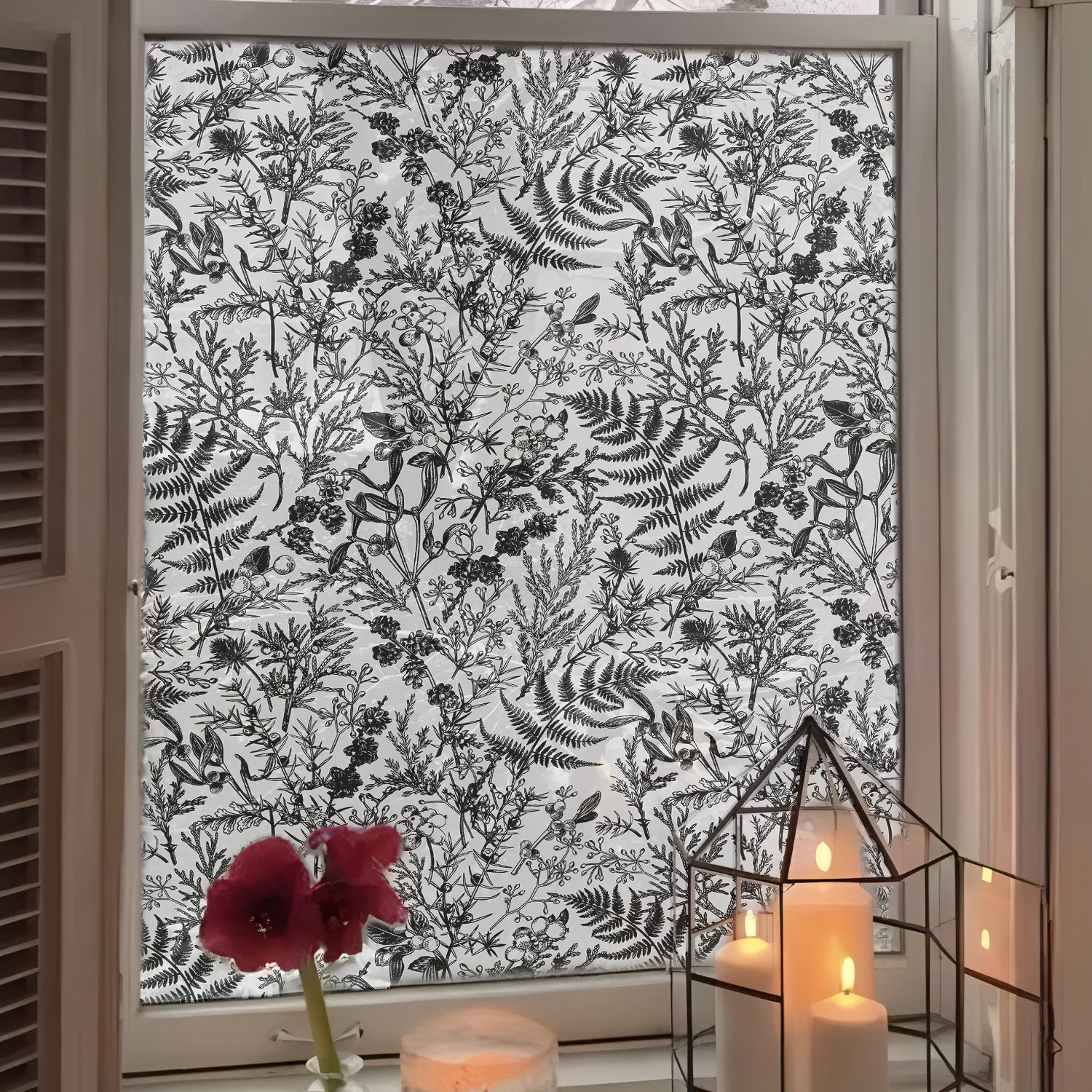 

2023 Christmas Decorative Sticker Film Office Glass Window Shading Static Electricity Non Adhesive Window Flower Window Sticker