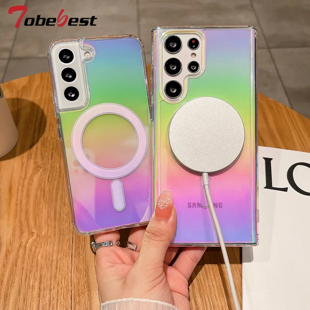 Gradient Magnetic Wireless Charging Case with MagSafe Technology