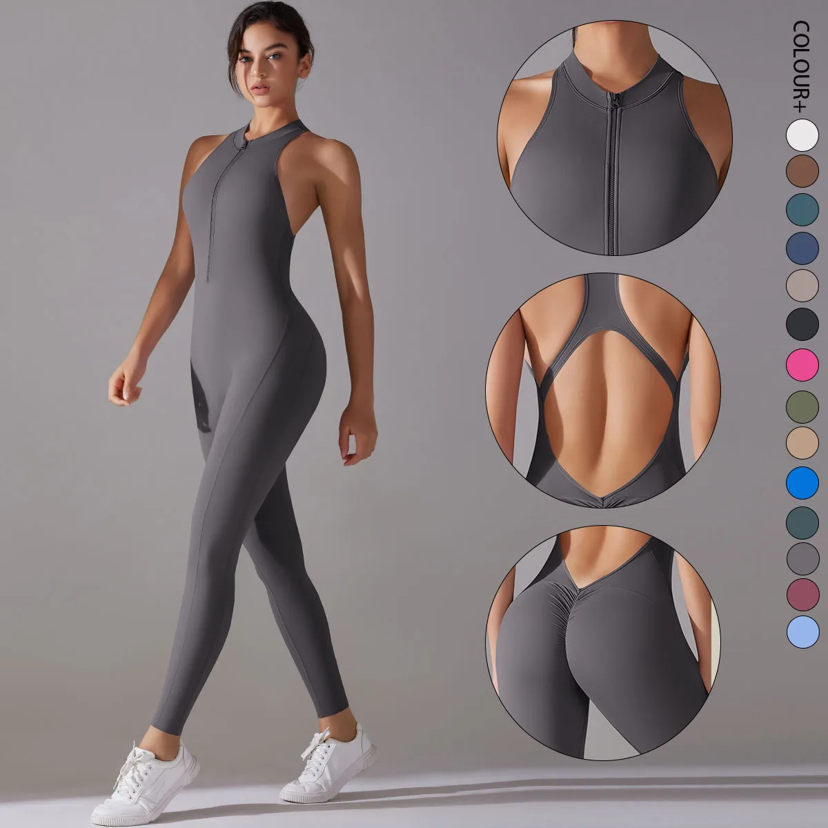 WomenBodysuitsTummyControlButtLiftingSportsShapeweaFitnessSportsBodysuitYogaSuitWomen