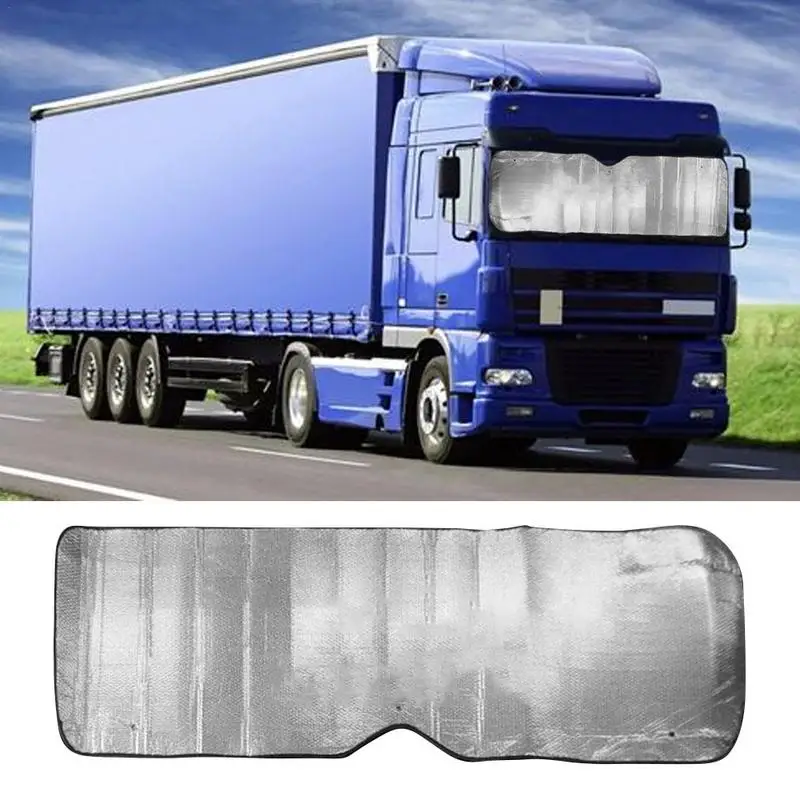 Windshield Sunshade Windshield Sun Shade Truck Front Window Cover aluminum film Windshield Visor Cover Window Curtain Shade For RV Truck