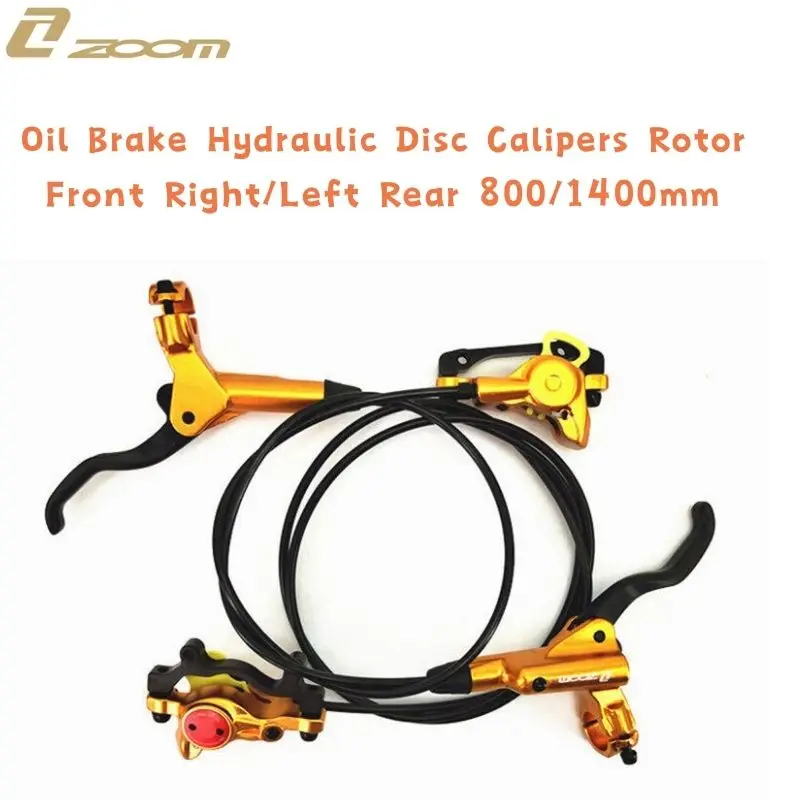 

ZOOM HB875 Front Right/Left Rear 800/1400mm MTB Bike Oil Brake Hydraulic Disc Calipers Rotor 1 Set Multiple Colors Bicycle Parts