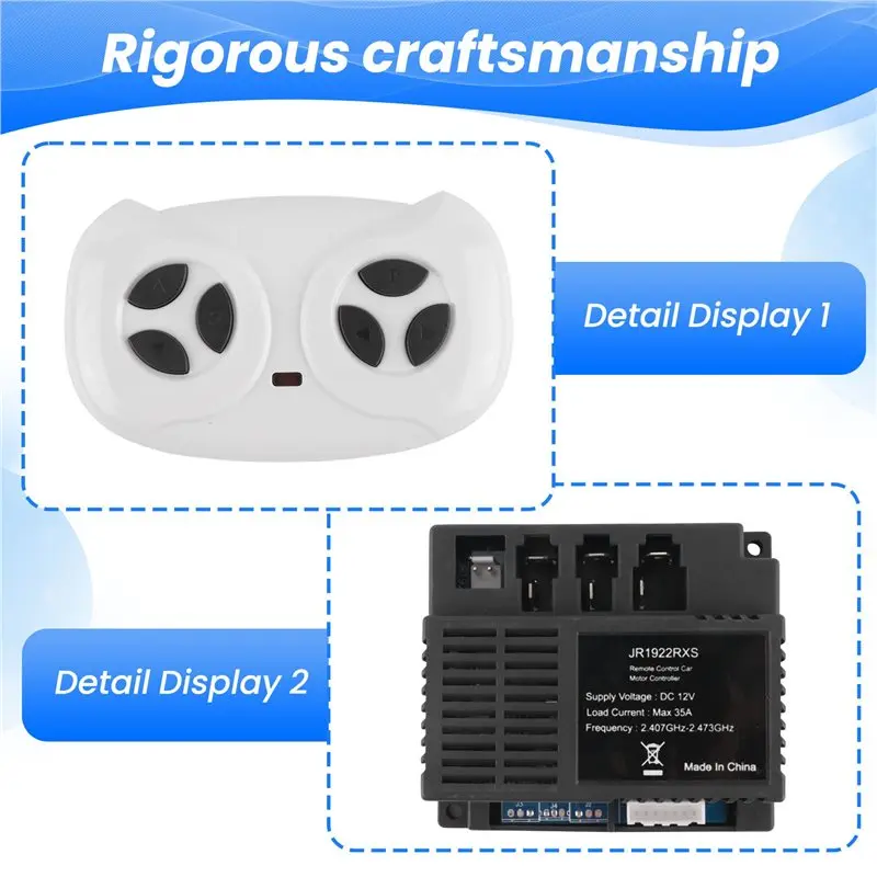 A01E-JR1922RXS 12V 어린이 전기 자동차 2.4G 블루투스 원격 제어 및 수신기 어린이 전기 자동차 부품용