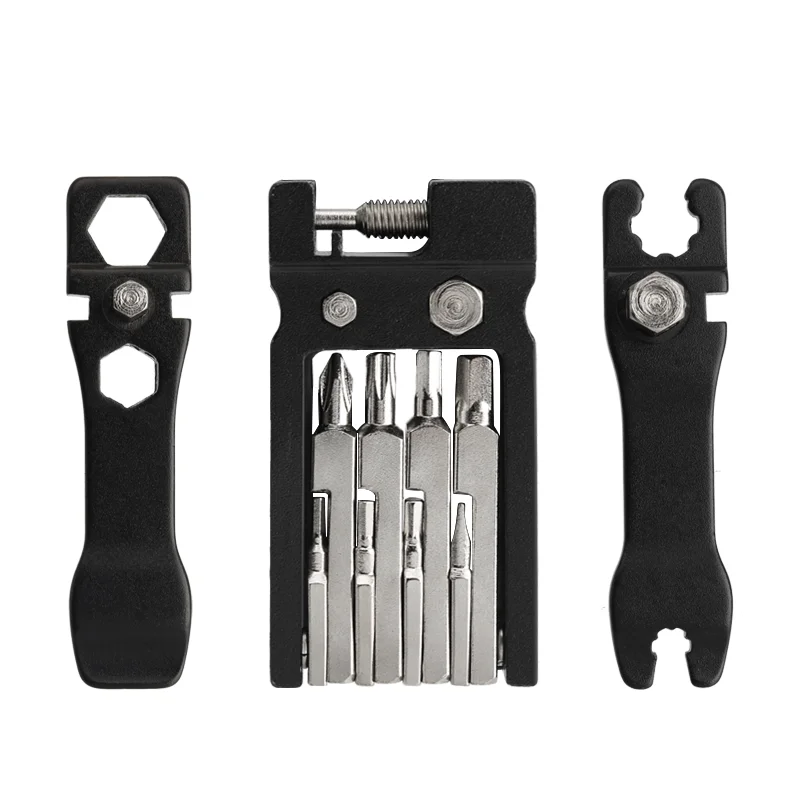 RIDERACE Fahrrad-Inbusschlüssel, faltbar, multifunktional, Reparatur-Werkzeug-Set, MTB-Kettenschneider, Mountain Road Cycle Bike, Schraubendreher – Detail 7
