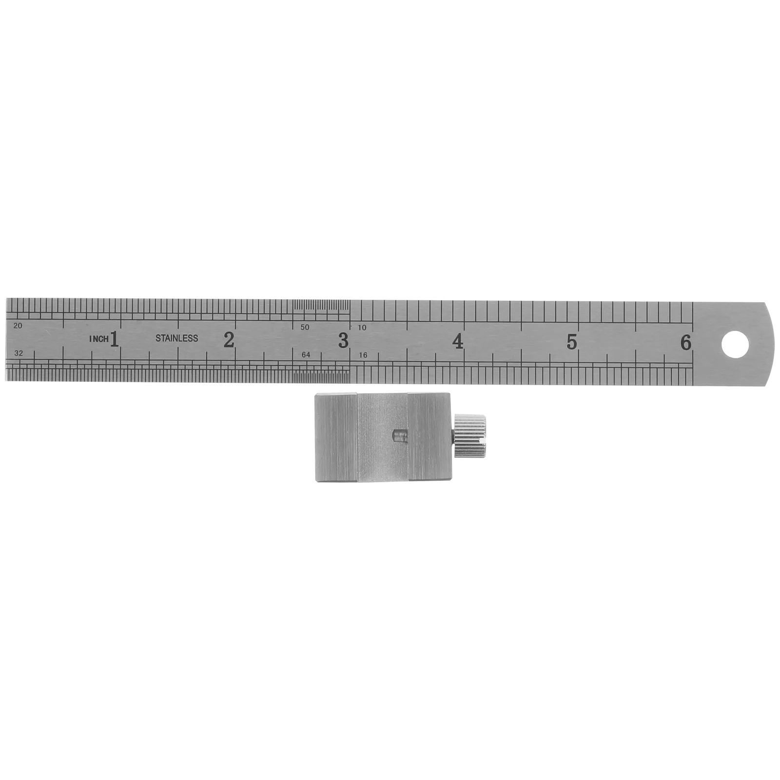 

Ruler Measuring Woodworking Gauge Straight Steel Stainless Scale Rulers Clip Stop Fence Precision Marking Gaps Stopper tool 15cm