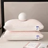 2025 new summer feather silk pillow cool Doudou ice silk pillow breathable mesh edge three-dimensional pillow core 1