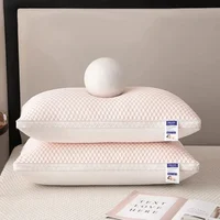 2025 new summer feather silk pillow cool Doudou ice silk pillow breathable mesh edge three-dimensional pillow core 1