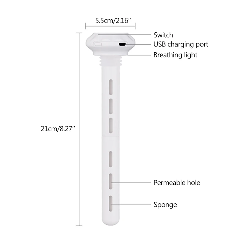 Car USB Humidifier with Container Portable Cool Humidifier with Adjustable Length Quiet for Home Office Travel Dropshipping 6