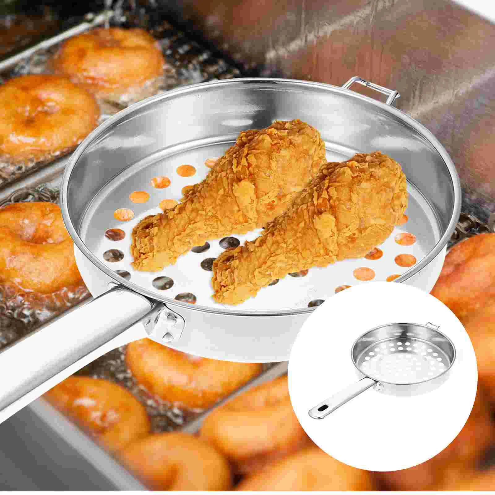 

Large Metal Basket Big Hole Cold Shrimp Colander Strainer Stainless-Steel Filter