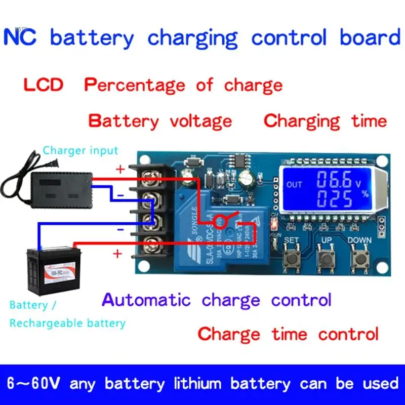 

30A 6-60V Battery Control Module Overcharge for Protection Control Switc Dropship