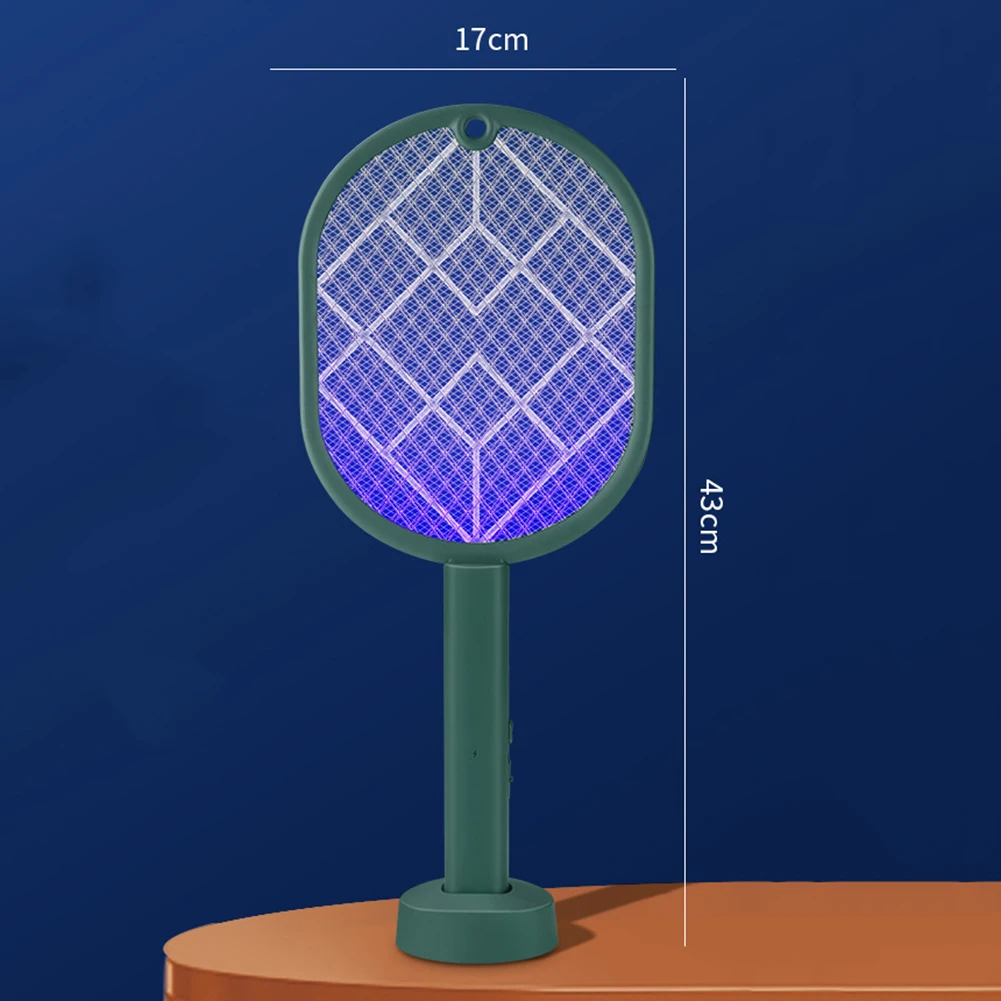 Electric Mosquito Swatter 2-in-1 Fly Swatter Trap Electric Mosquito Killer USB Rechargeable Mosquito Racket Fly Trap Bug Zapper