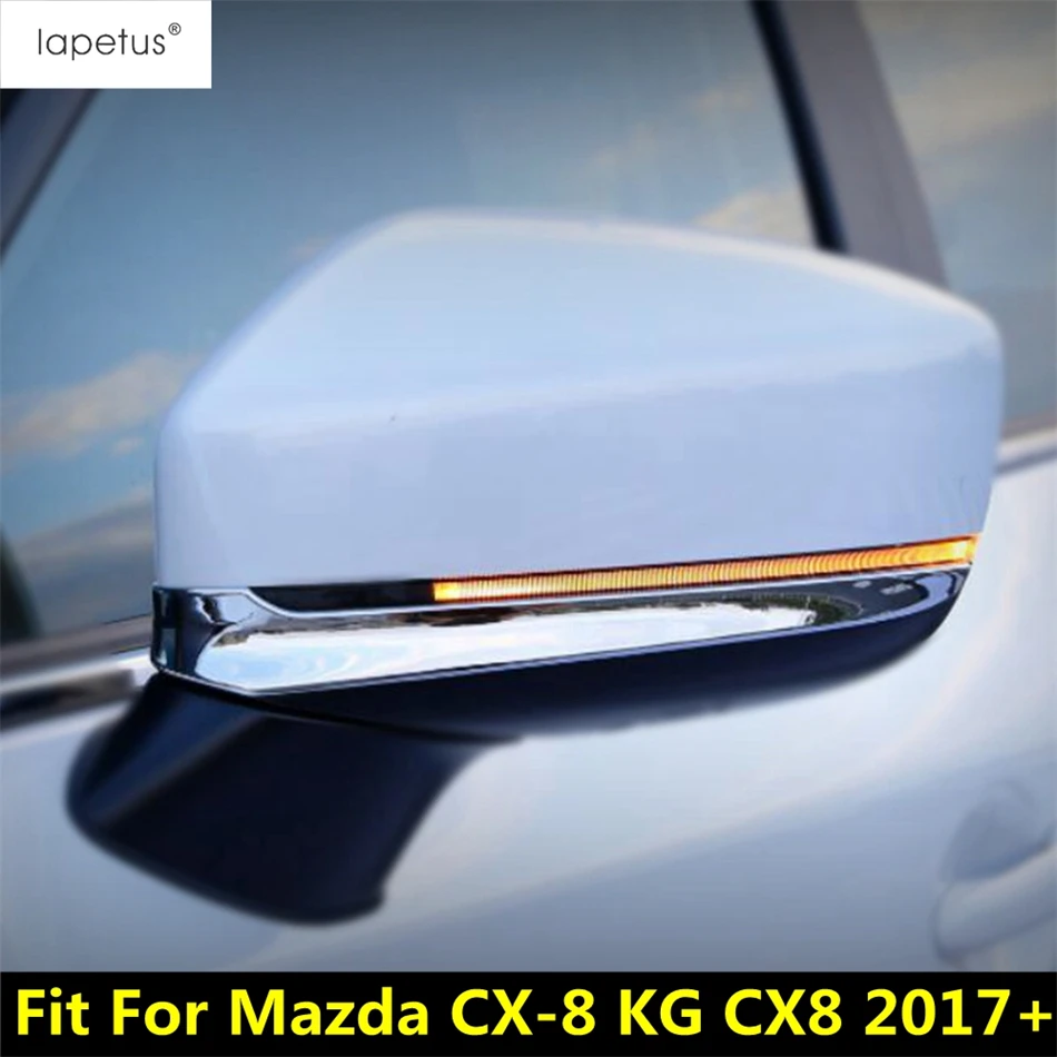 

Car Rearview Mirror Strip Cap Decoration Cover Trim For Mazda CX-8 KG CX8 2017 - 2021 Chrome / Carbon Fiber Accessories Exterior