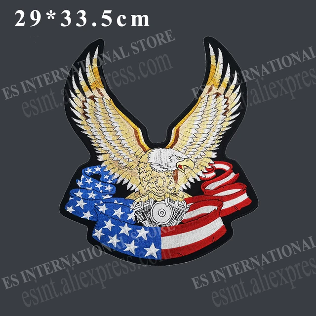 Biker Eagle Patch, Large Back Patches for Jackets 