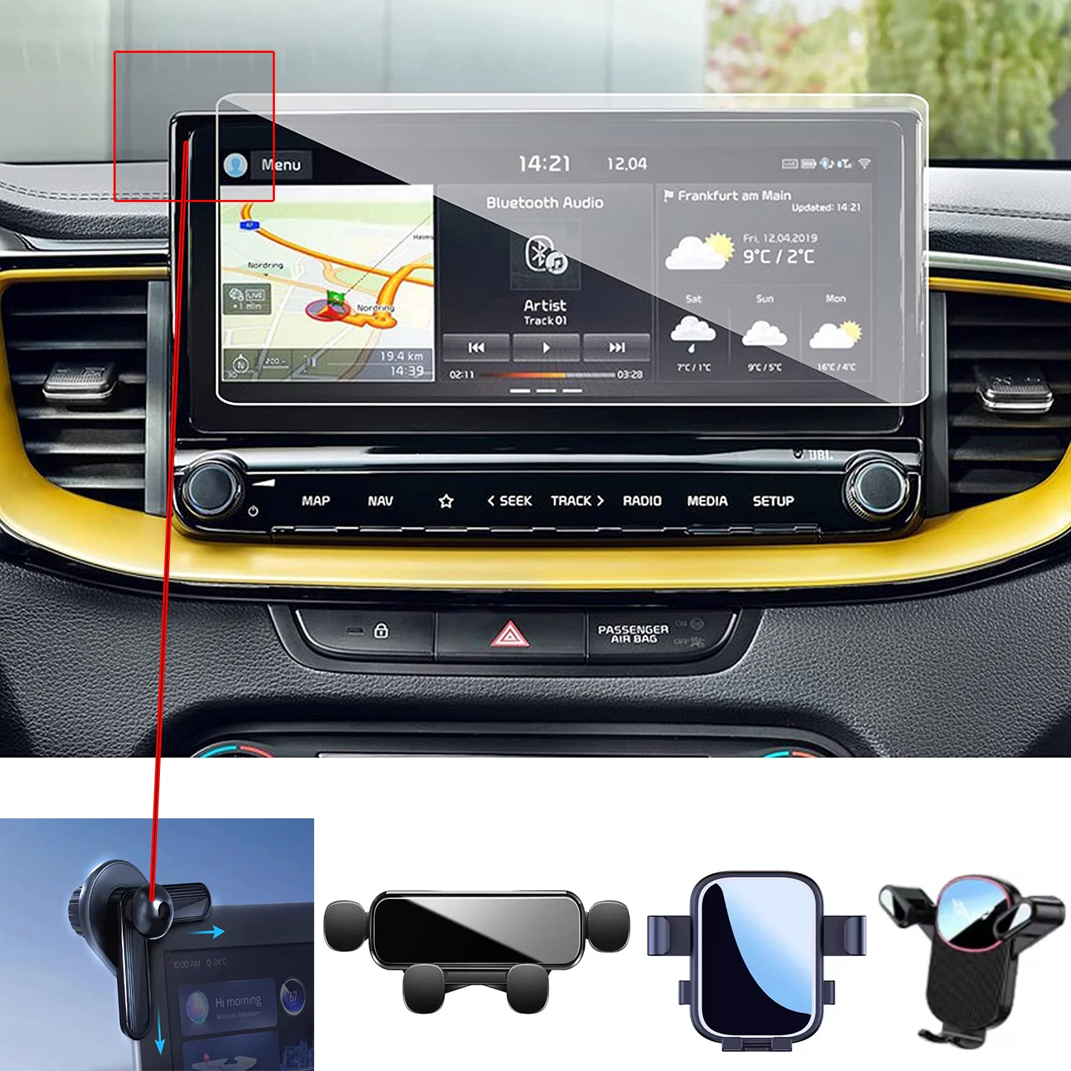 For Kia Ceed XCeed 2019 2020 2021 Car Phone Holder GPS Stand