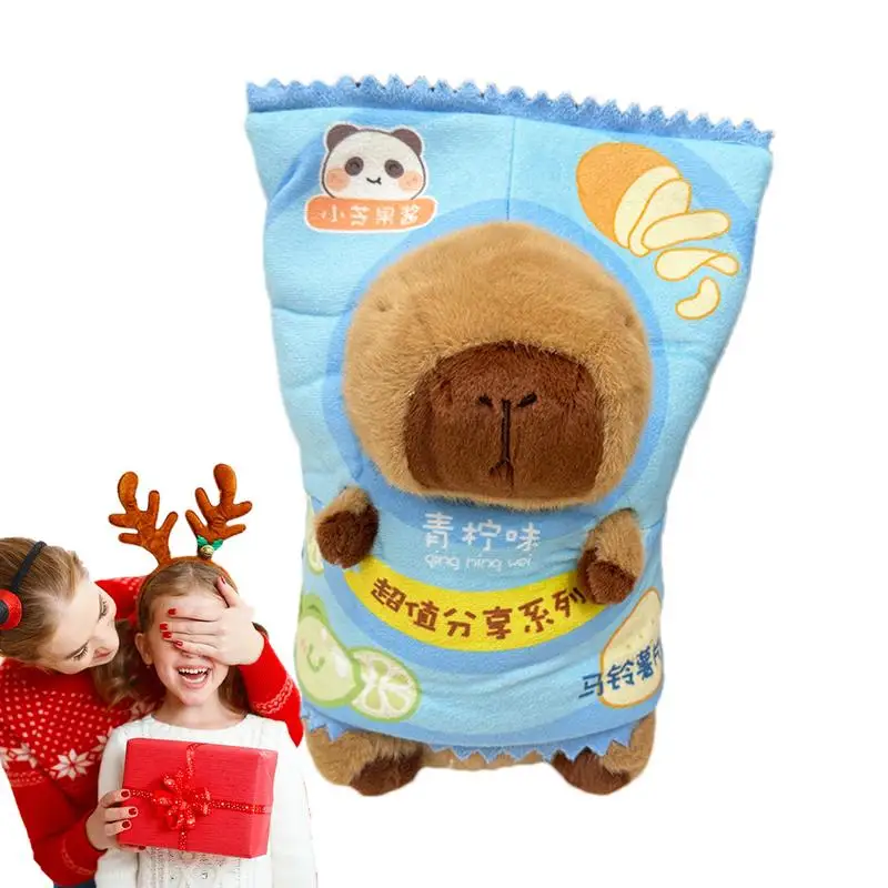 

Plush Crossbody Bag Potato Chip Shape Capybara Fluffy Crossbody Bag For Home Decoration And Capybara Gifts Cute And Soft