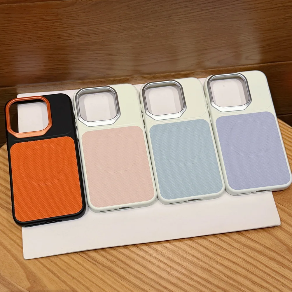 Grid Texture Anti-Slip Shockproof Phone Case with Raised Camera Bezel