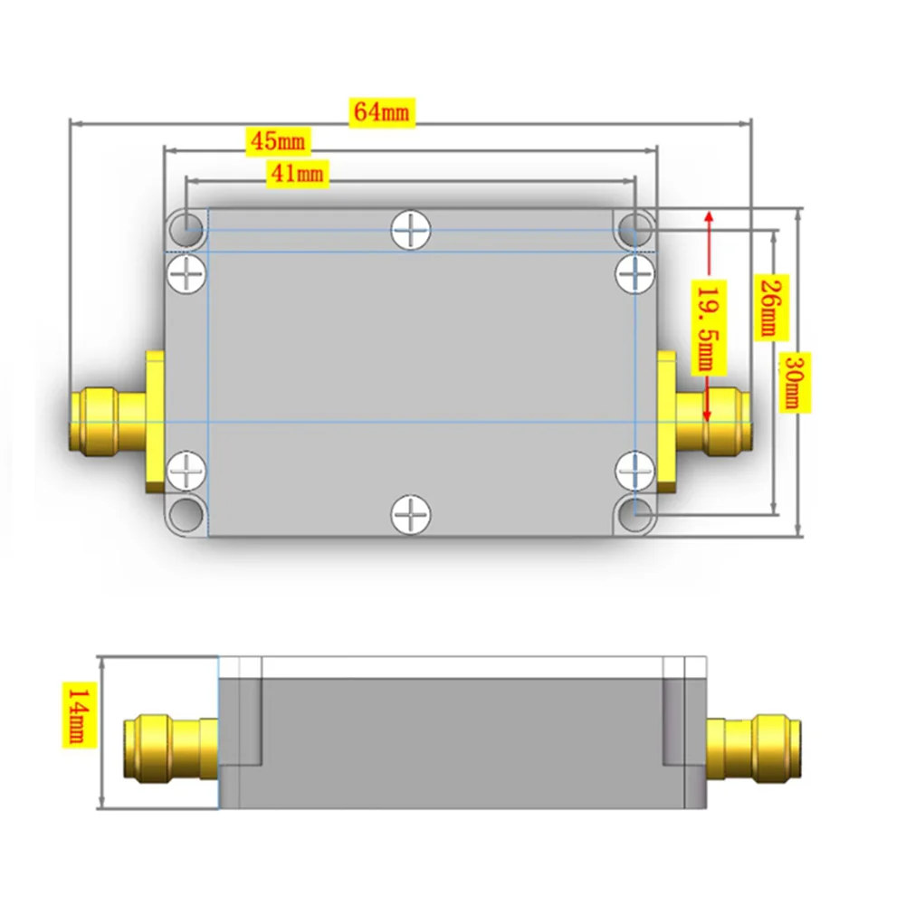 

Ensure Clear and Reliable Signal Reception with 10M6GHz Low Noise ALF Gain 203040DB High Flatness LNA RF Signal Driver