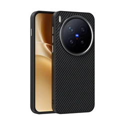 Custodia per telefono in fibra di carbonio premium con bordatura in TPU e protezione per l'obiettivo