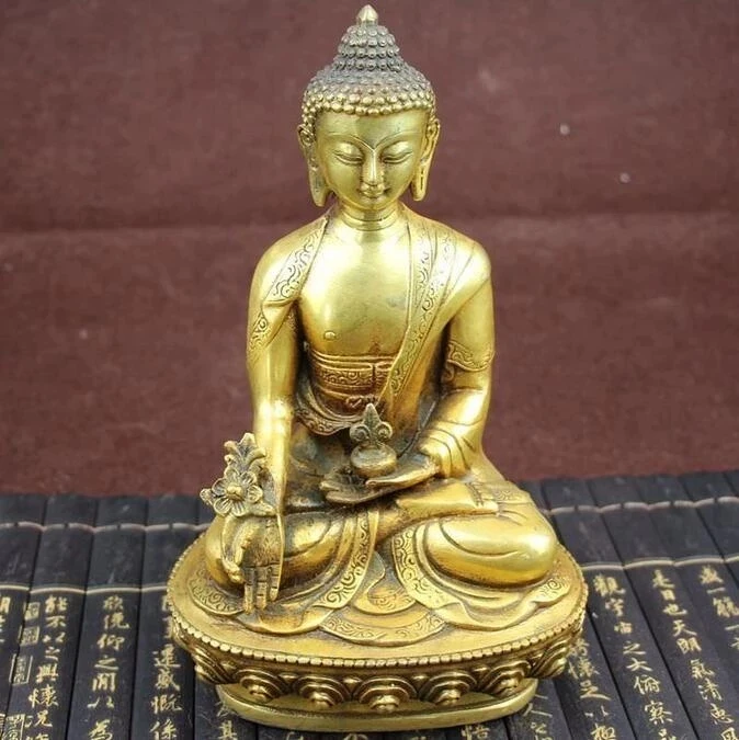 Estatua Grande De Cobre De Laton Hermanano, Estatua De Buda Medicinale