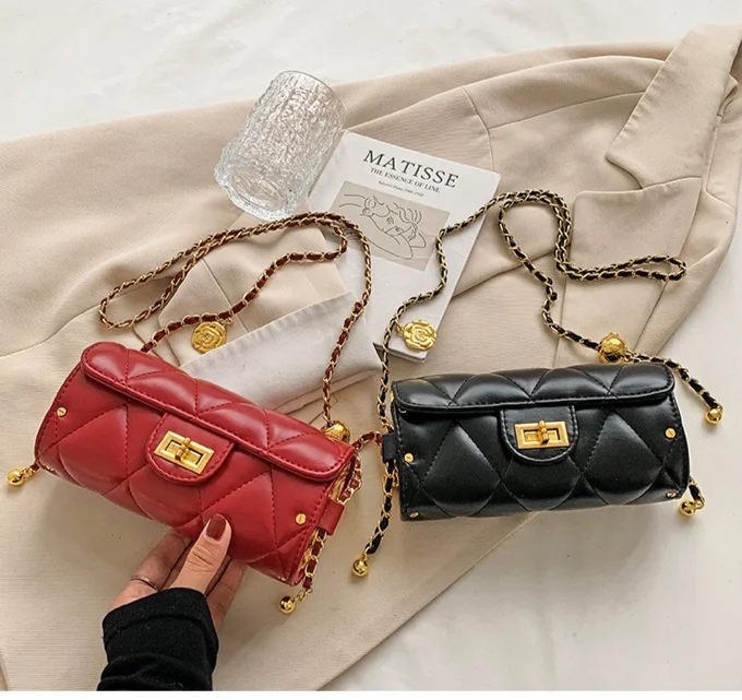 Babylon Duftende Wind Lingge Chain Small Golden Ball Cylinder Simple Camellia Single Shoulder Crossbody Taske_voghion.com