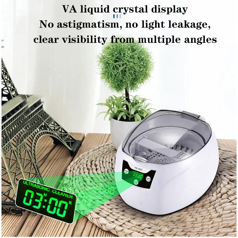 KM-900S/KM-900T Household Ultrasonic Cleaner Glasses Jewelry Cleaning and Cleaning Multifunctional Ultrasonic Cleaner