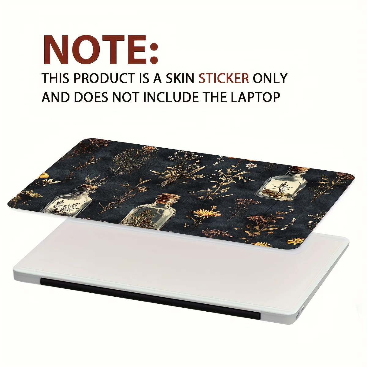 2팩 패턴 노트북 아트 꽃무늬 데칼 케이스, 범용 넷북 스킨 스티커 재사용 불가 노트북 스킨 스티커 데칼