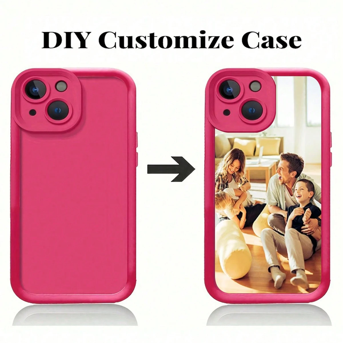 Customizable Frosted Photo Case - Personalized Back Cover
