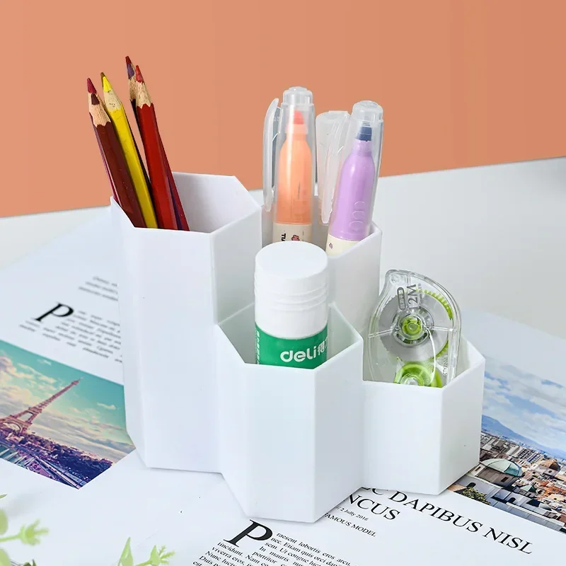 Desk Pen Holder Large Capacity Pencil Storage Box School Office Stationery Pens Storage Brush Stand Storage Box 3