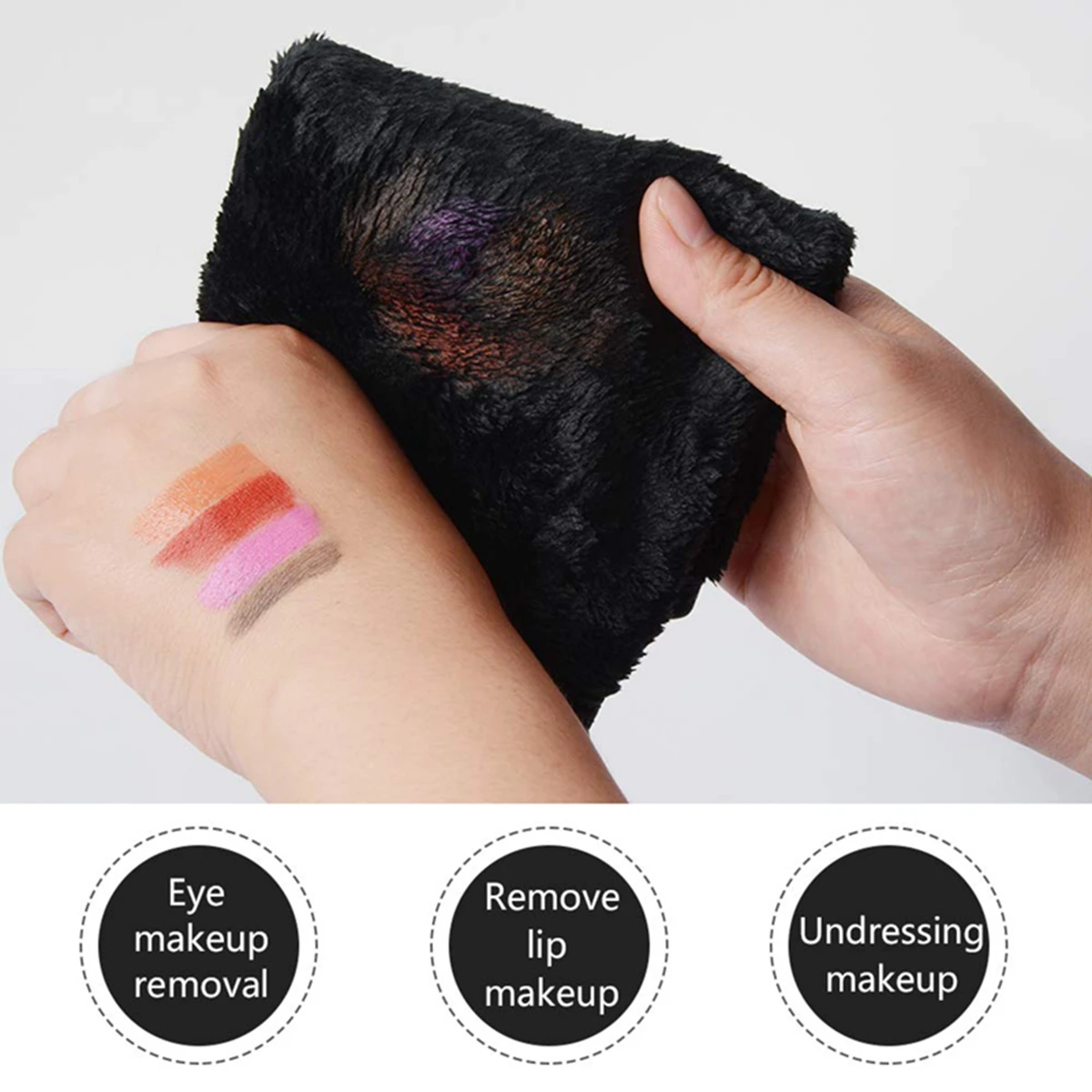 Description Picture 5 of item1Pc Makeup Remover Pads Reusable Cotton Pads Makeup Eraser Microfiber Facial Towel Face Cleaner Cleaning Wipes Skincare Beauty