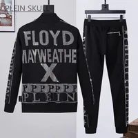 Ensemble deux pièces en pur coton pour homme, marque de mode de luxe léger Plein Skull, style punk, printemps et automne, ensemble de fête hip-hop, sports de plein air 2