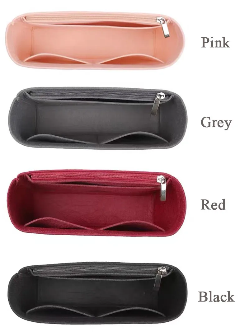 19 bag Insert Organizer Felt Insert Women Makeup Bag liner Travel Organizer Portable Cosmetic Bag Shaper