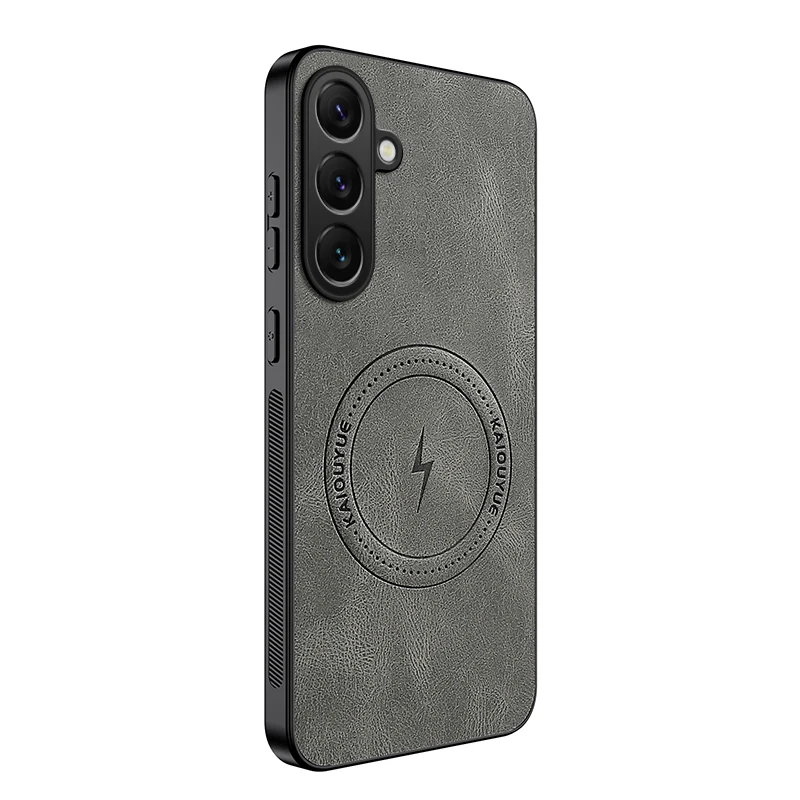 Premium PU Leather Magnetic Shockproof Phone Case with Matte Finish