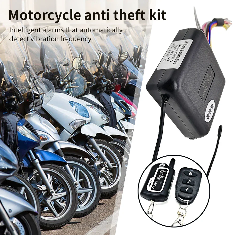 12V Car Security Alarm System 2 Way Motorcycle Anti Theft Kit Automatic Burglar Alarm Keyless Entry Siren Motorbike System motorcycle alarm