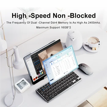 New Genmachine AMD Ryzen 3 2200U Up to 65W Mini PC DDR4 8G RAM NVME 256G SSD Wifi5 BT 4.2 Gaming Computer RX Vega 10 Graphices 5