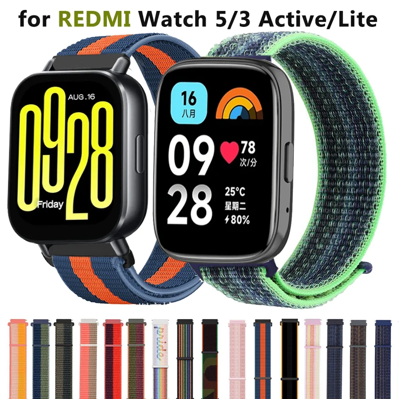Colorful Nylon Loop 22mm Sport Bracelet Strap Watchband