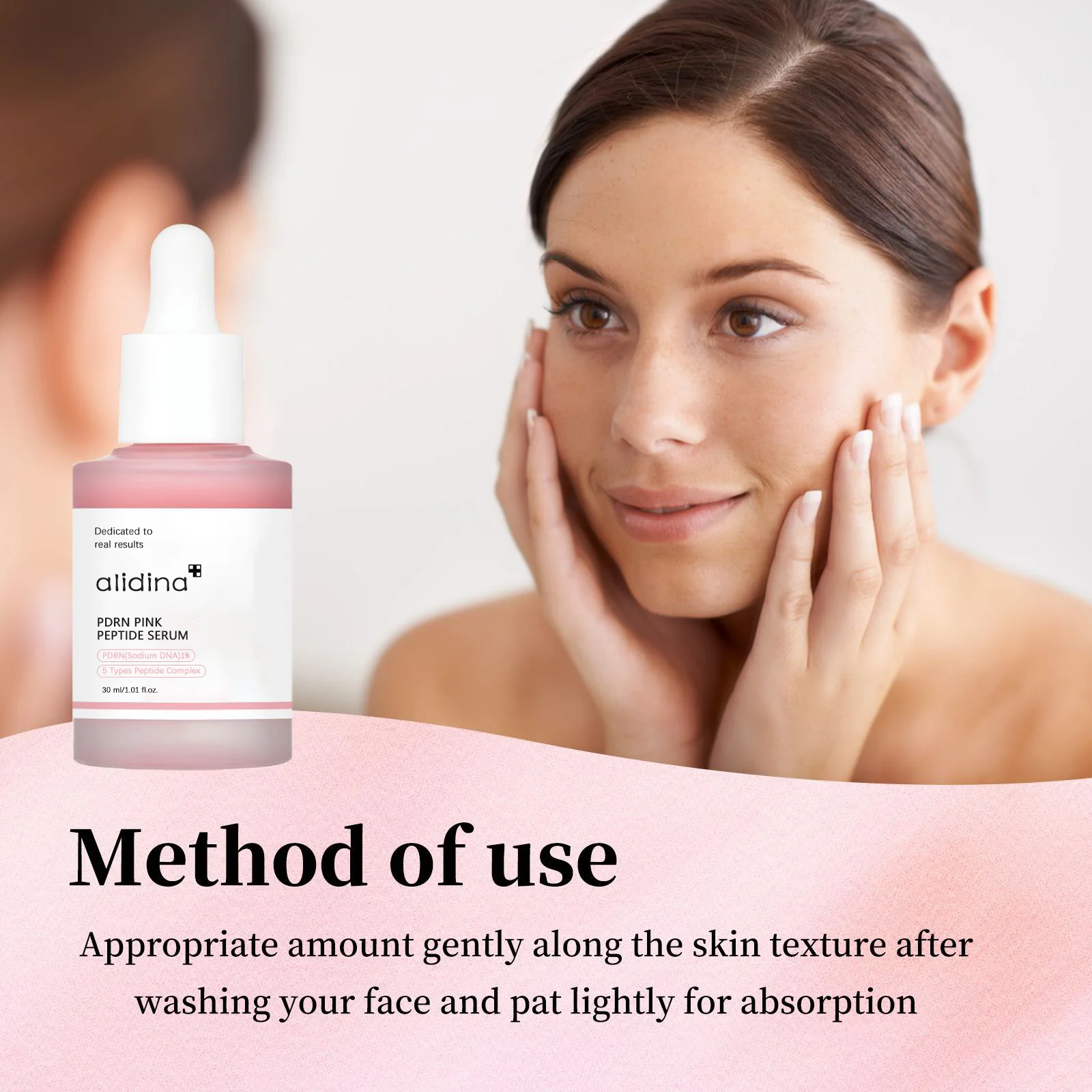 GD Pink Gloss Essence PDRN Peptide Face Skin Moisturizing Nutritious and Firming Skin Care Easy To Absorb Hydrating DNA 30ml