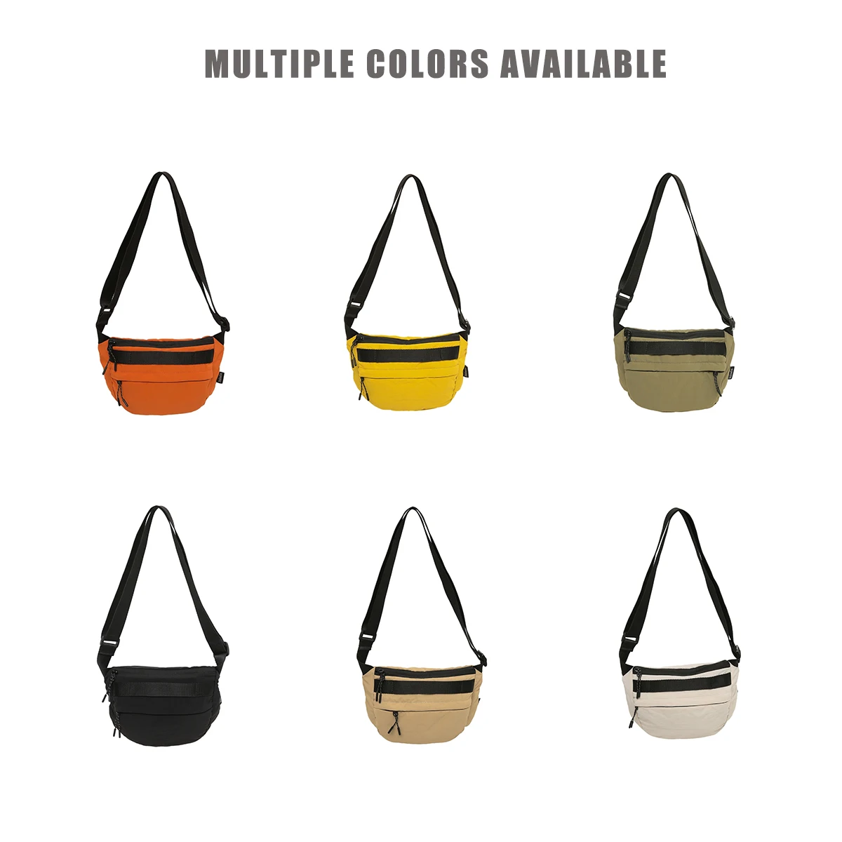 Sling Bag for Cycling & Commuting, Lightweight Large Capacity Travel Shoulder Bag, Unisex Sports Waist Pack Casual Outdoor