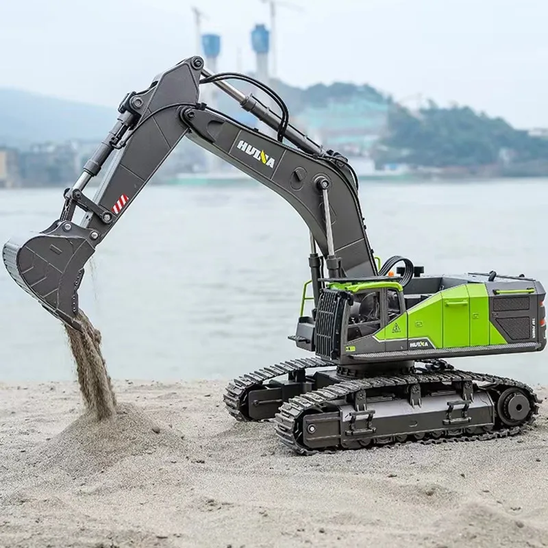 HUINA 1/14 RC Excavator Truck crawler Alloy 2.4GHz Radio Controlled Car 22 Channel Construction Vehicle Toy Sound  For Boys 2