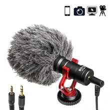 

Condenser Recording Microphone Universal Cardioid Portable 3.5mm Shotgun Mic for DSLR Camera iPhone Android Smartphones PC