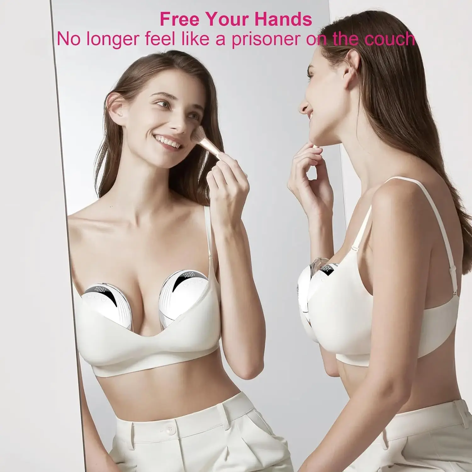 Breast Pump Electric Wearable Handsfree BPA Free Powerful Suction 4 Mode & 12 Level Low Noise Invisible Wireless Breastmilk Pump 6