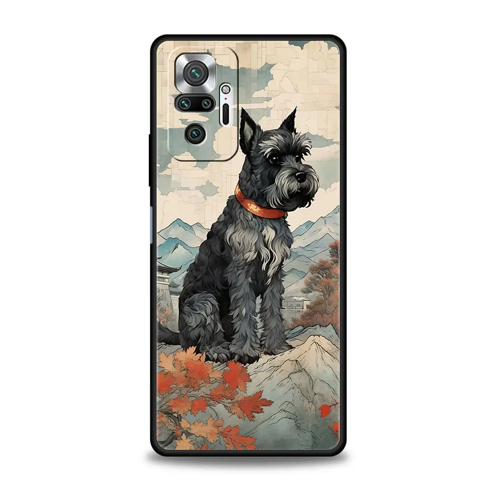Cartoon Schnauzer Dog Soft TPU Phone Case